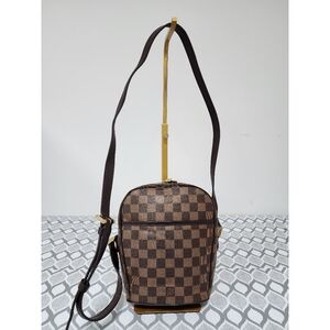 Louis Vuitton Damier Ebene Ipanema PM Crossbody Bag Brown